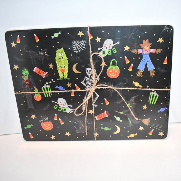 Rifle Paper Co. Halloween Parade Cork Placemats, Set of 4 #BCP005 NWT Details: T - Picture 2 of 6